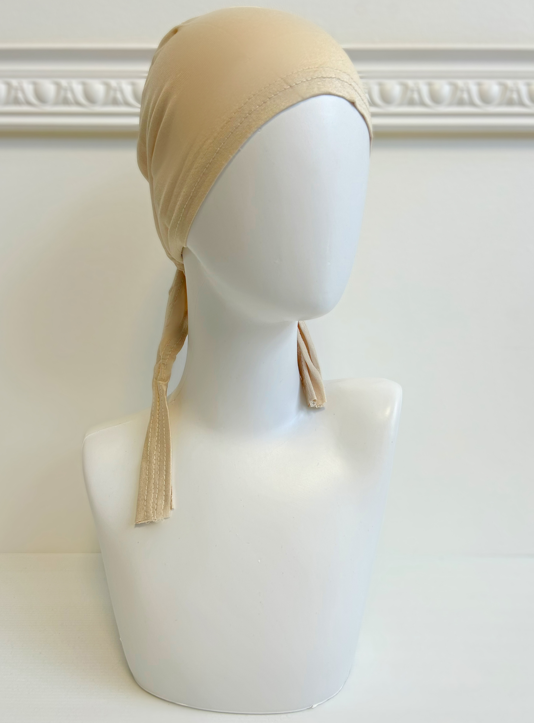 bandeau sous hijab à nouer beige