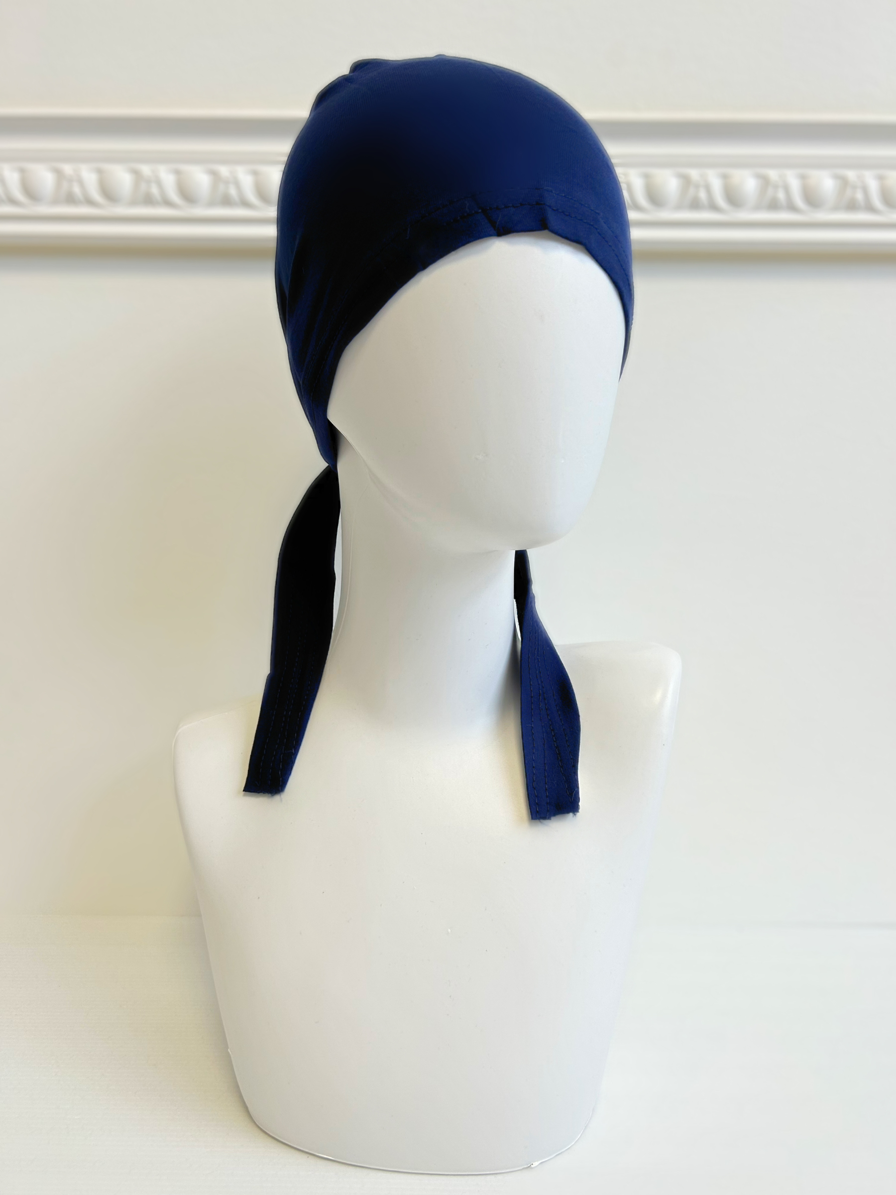 bandeau sous hijab à nouer bleu marine