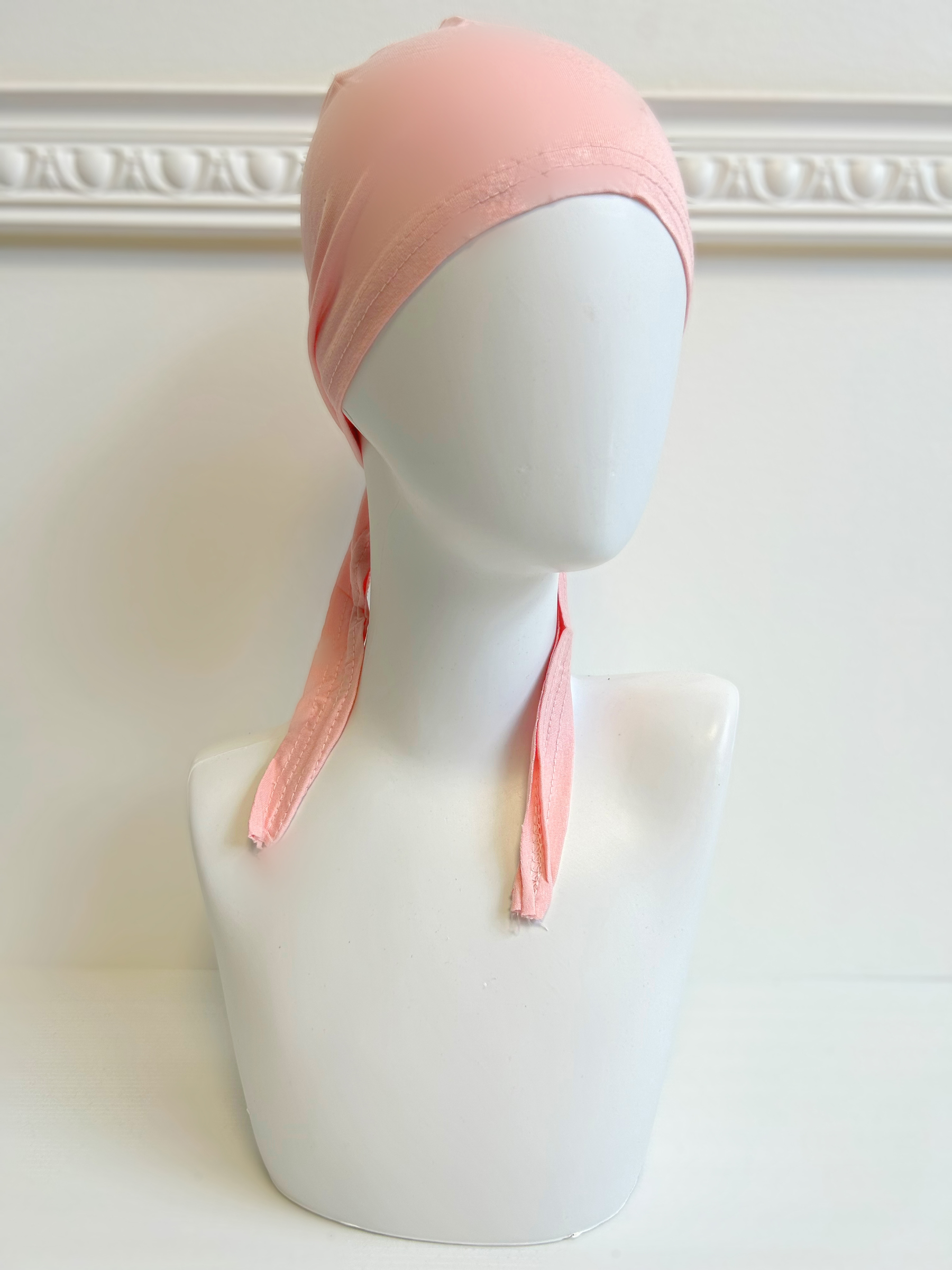 bandeau sous hijab à nouer rose