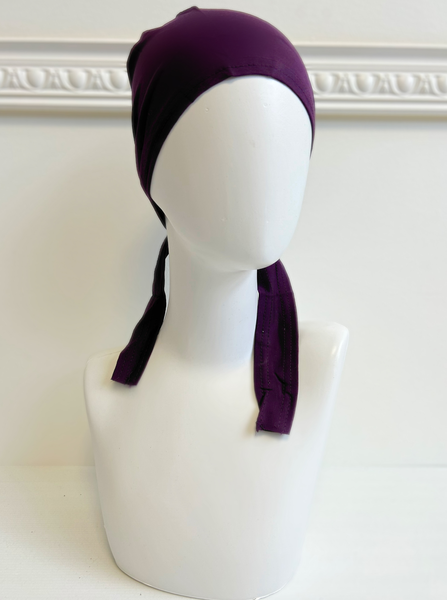 bandeau sous hijab à nouer violet