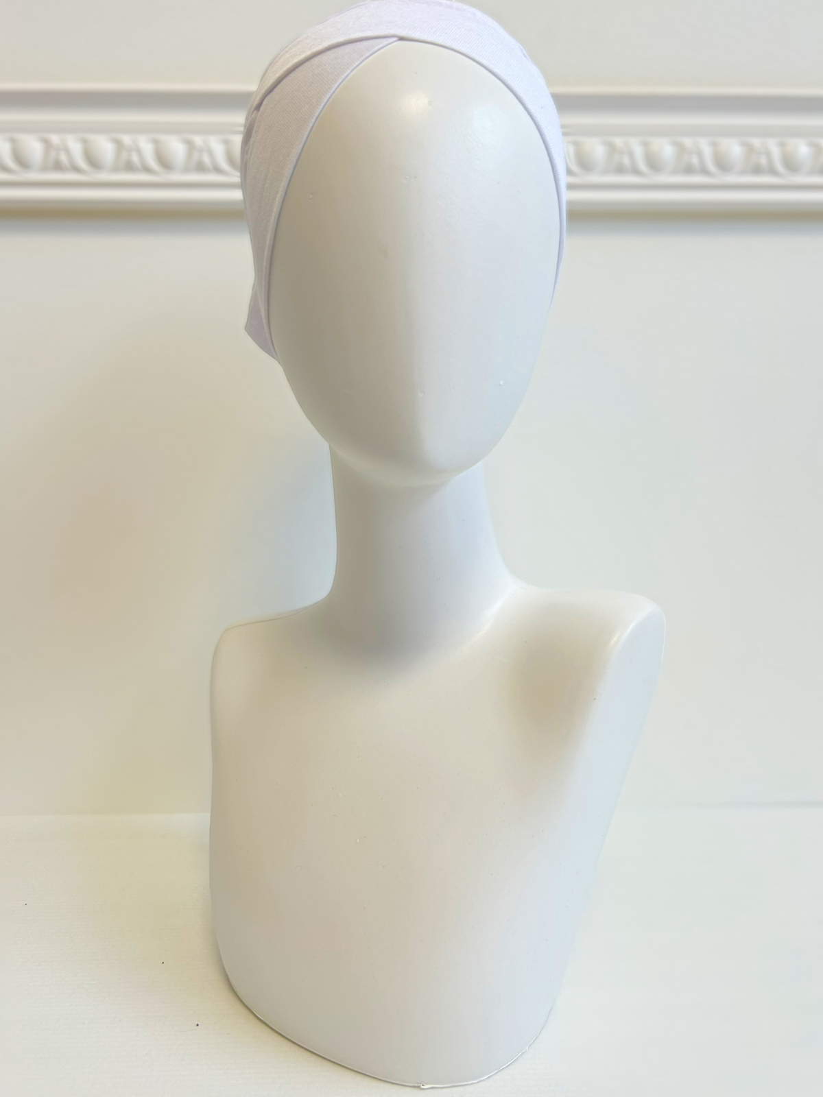 bandeau sous hijab croisé blanc blanc