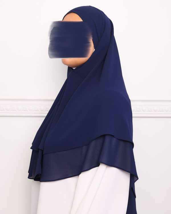 khimar double voiles khimar deux voiles khimar pas cher mon hijab pas cher bleu marine khimar double voiles khimar deux voiles khimar pas cher mon hijab pas cher bleu marine