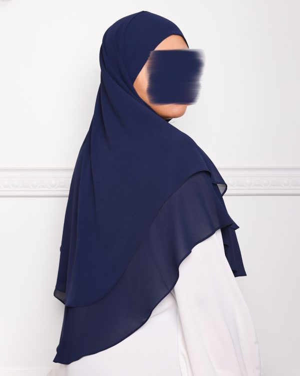 khimar double voiles khimar deux voiles khimar pas cher mon hijab pas cher bleu marine khimar double voiles khimar deux voiles khimar pas cher mon hijab pas cher bleu marine