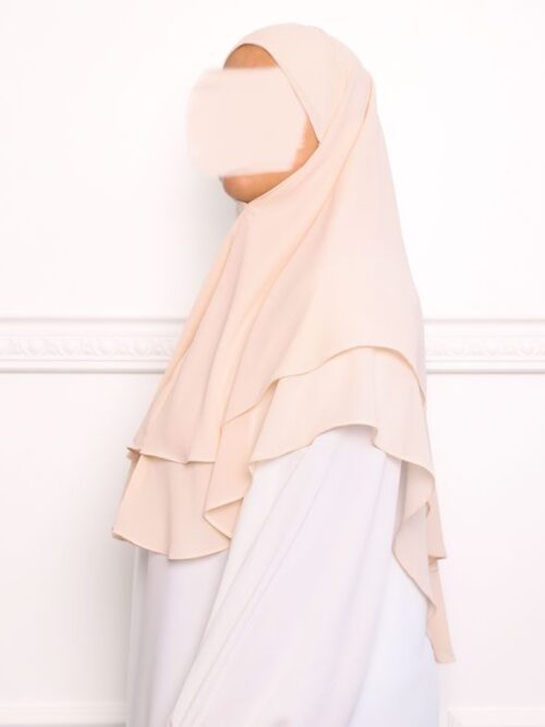 khimar double voiles khimar deux voiles khimar pas cher mon hijab pas cher beige