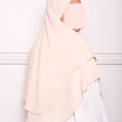 khimar double voiles khimar deux voiles khimar pas cher mon hijab pas cher beige beige