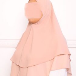 Khimar double voile crepe peche-2 khimar double voiles khimar deux voiles khimar pas cher mon hijab pas cher pêché