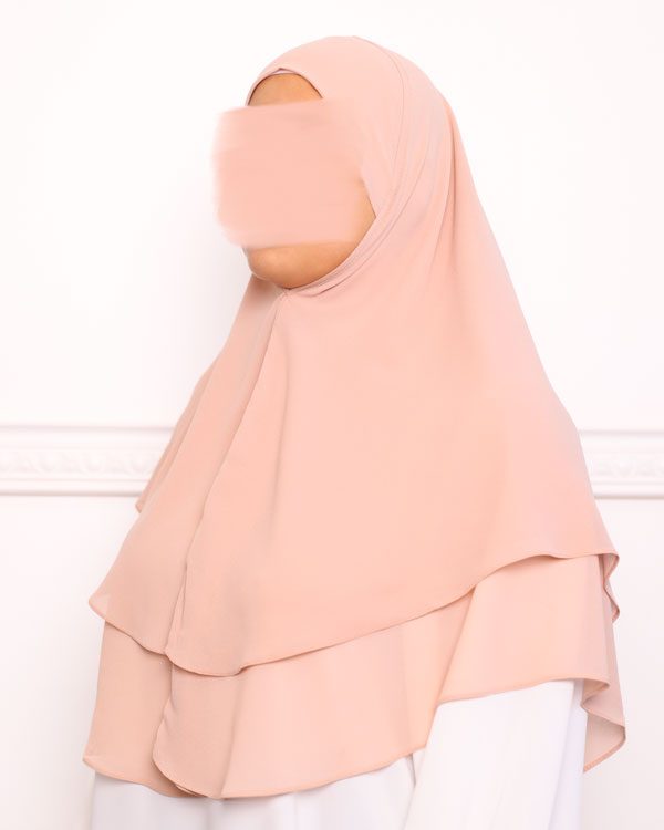 Khimar double voile crepe peche-2 khimar double voiles khimar deux voiles khimar pas cher mon hijab pas cher pêché