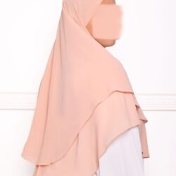 Khimar double voile crepe peche-4 khimar double voiles khimar deux voiles khimar pas cher mon hijab pas cher pêché