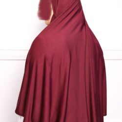Khimar en Lycra khimar pas cher en lycra jersey a enfiler rouge khimar pas cher en lycra jersey a enfiler rouge