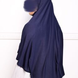 Khimar en Lycra khimar pas cher en lycra jersey a enfiler bleu Khimar en Lycra khimar pas cher en lycra jersey a enfiler bleu