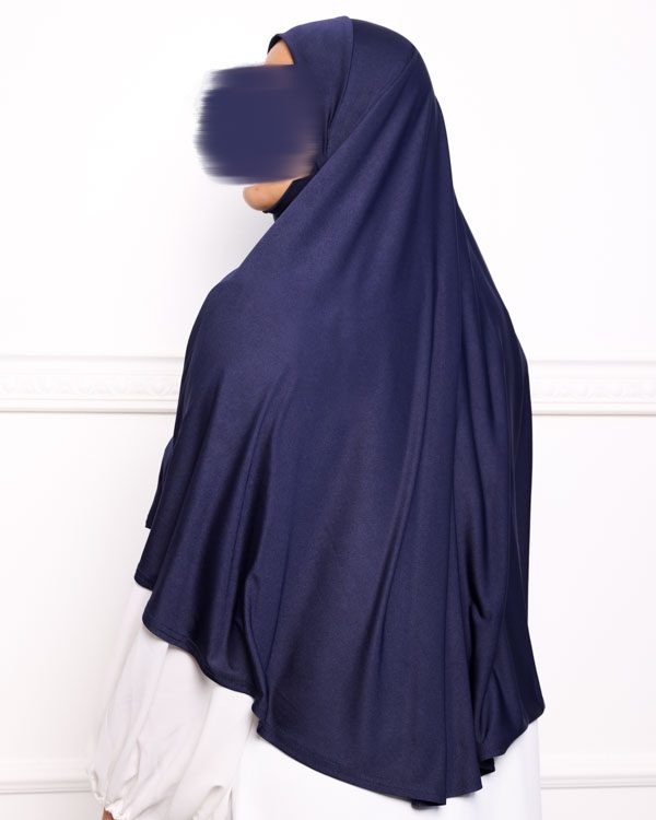 Khimar en Lycra khimar pas cher en lycra jersey a enfiler bleu Khimar en Lycra khimar pas cher en lycra jersey a enfiler bleu