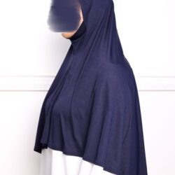 Khimar en Lycra khimar pas cher en lycra jersey a enfiler bleu Khimar en Lycra khimar pas cher en lycra jersey a enfiler bleu