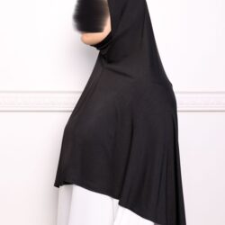 Khimar en Lycra khimar pas cher en lycra jersey a enfiler noir Khimar en Lycra khimar pas cher en lycra jersey a enfiler noir
