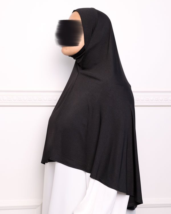 Khimar en Lycra khimar pas cher en lycra jersey a enfiler noir Khimar en Lycra khimar pas cher en lycra jersey a enfiler noir