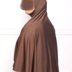 Khimar en Lycra khimar pas cher en lycra jersey a enfiler marron Khimar en Lycra khimar pas cher en lycra jersey a enfiler marron