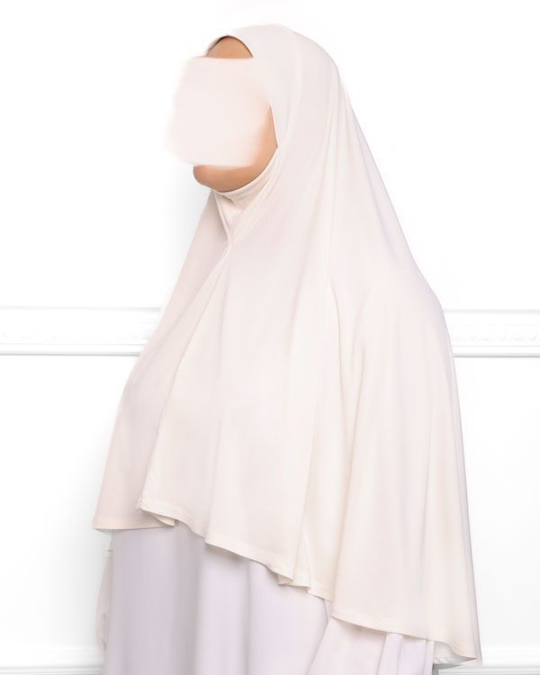Khimar en Lycra khimar pas cher en lycra jersey a enfiler beige Khimar en Lycra khimar pas cher en lycra jersey a enfiler beige