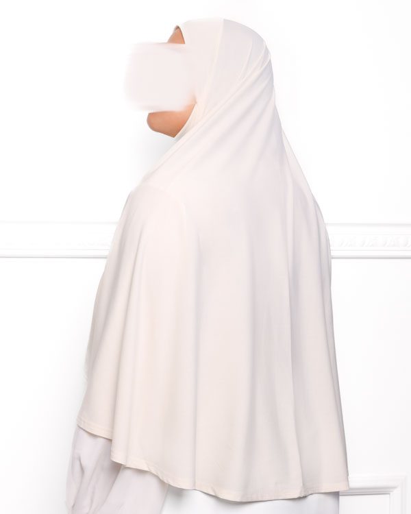 Khimar en Lycra khimar pas cher en lycra jersey a enfiler beige Khimar en Lycra khimar pas cher en lycra jersey a enfiler beige