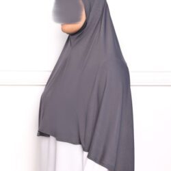 Khimar en Lycra khimar pas cher en lycra jersey a enfiler gris Khimar en Lycra khimar pas cher en lycra jersey a enfiler gris