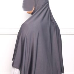 Khimar en Lycra khimar pas cher en lycra jersey a enfiler gris Khimar en Lycra khimar pas cher en lycra jersey a enfiler gris