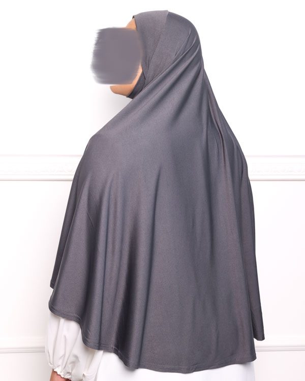 Khimar en Lycra khimar pas cher en lycra jersey a enfiler gris Khimar en Lycra khimar pas cher en lycra jersey a enfiler gris