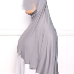 Khimar en Lycra khimar pas cher en lycra jersey a enfiler gris Khimar en Lycra khimar pas cher en lycra jersey a enfiler gris