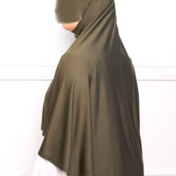 Khimar en Lycra khimar pas cher en lycra jersey a enfiler gris vert kaki Khimar en Lycra khimar pas cher en lycra jersey a enfiler vert kaki