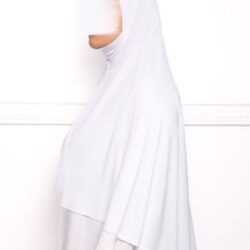 Khimar en Lycra khimar pas cher en lycra jersey a enfiler blanc Khimar en Lycra khimar pas cher en lycra jersey a enfiler blanc