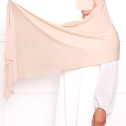 Hijab a enfiler en jersey beige clair