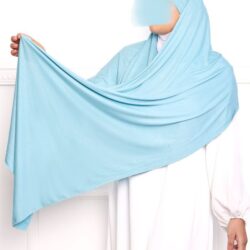 Hijab a enfiler en jersey bleu ciel