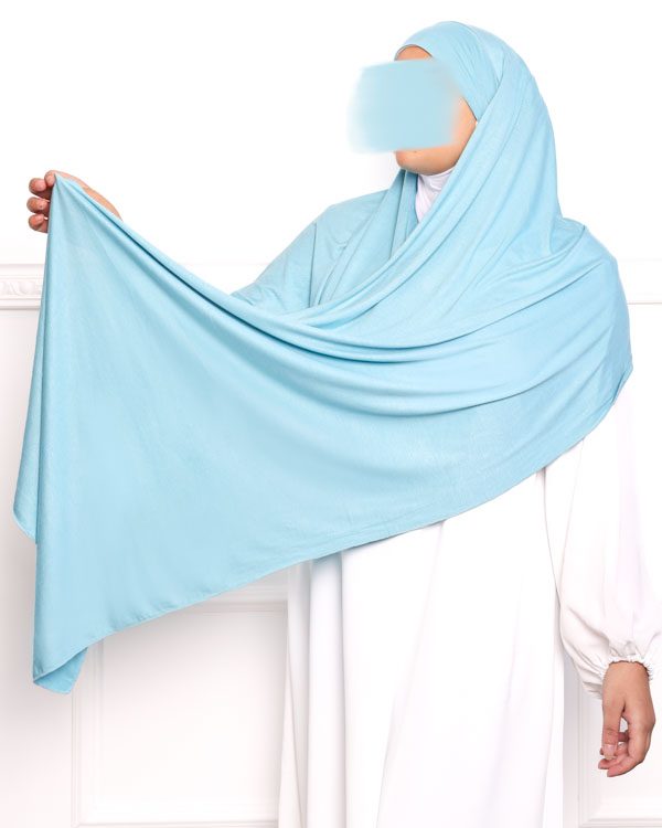 Hijab a enfiler en jersey bleu ciel