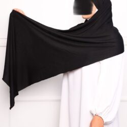 Hijab à enfiler en jersey noir