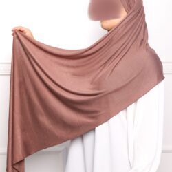 Hijab a enfiler en jersey taupe