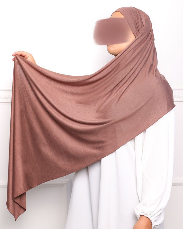 Hijab a enfiler en jersey taupe