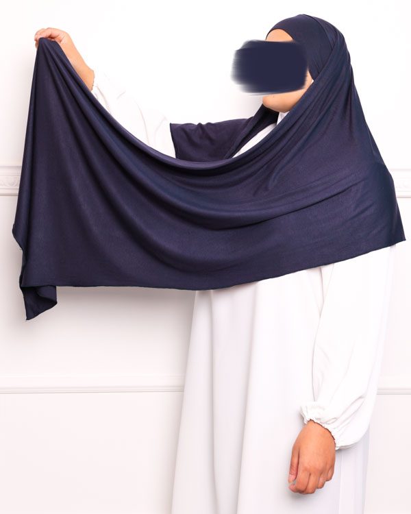 hijab a enfiler en jersey bleu marine 2
