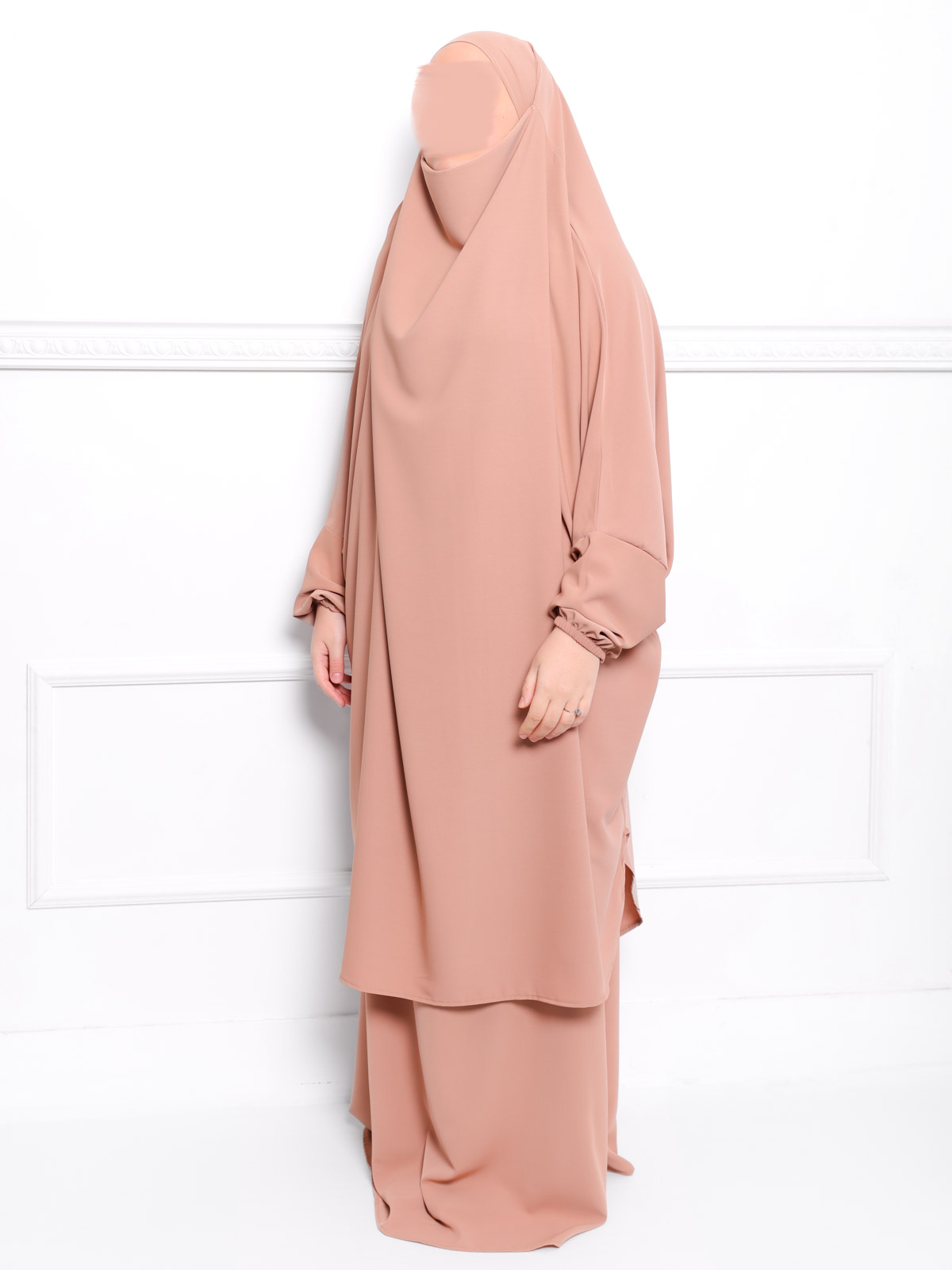 Jilbab soie de médine nude