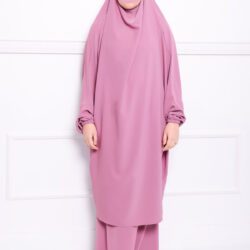 Jilbab soie de médine rose