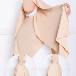 Khimar Hijab 2 en 1 inspiration malaisienne Soie de Médine