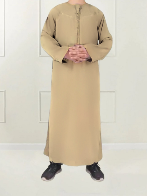 Qamis beige ivoire