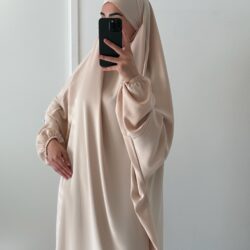 jilbab 1 piece beiga