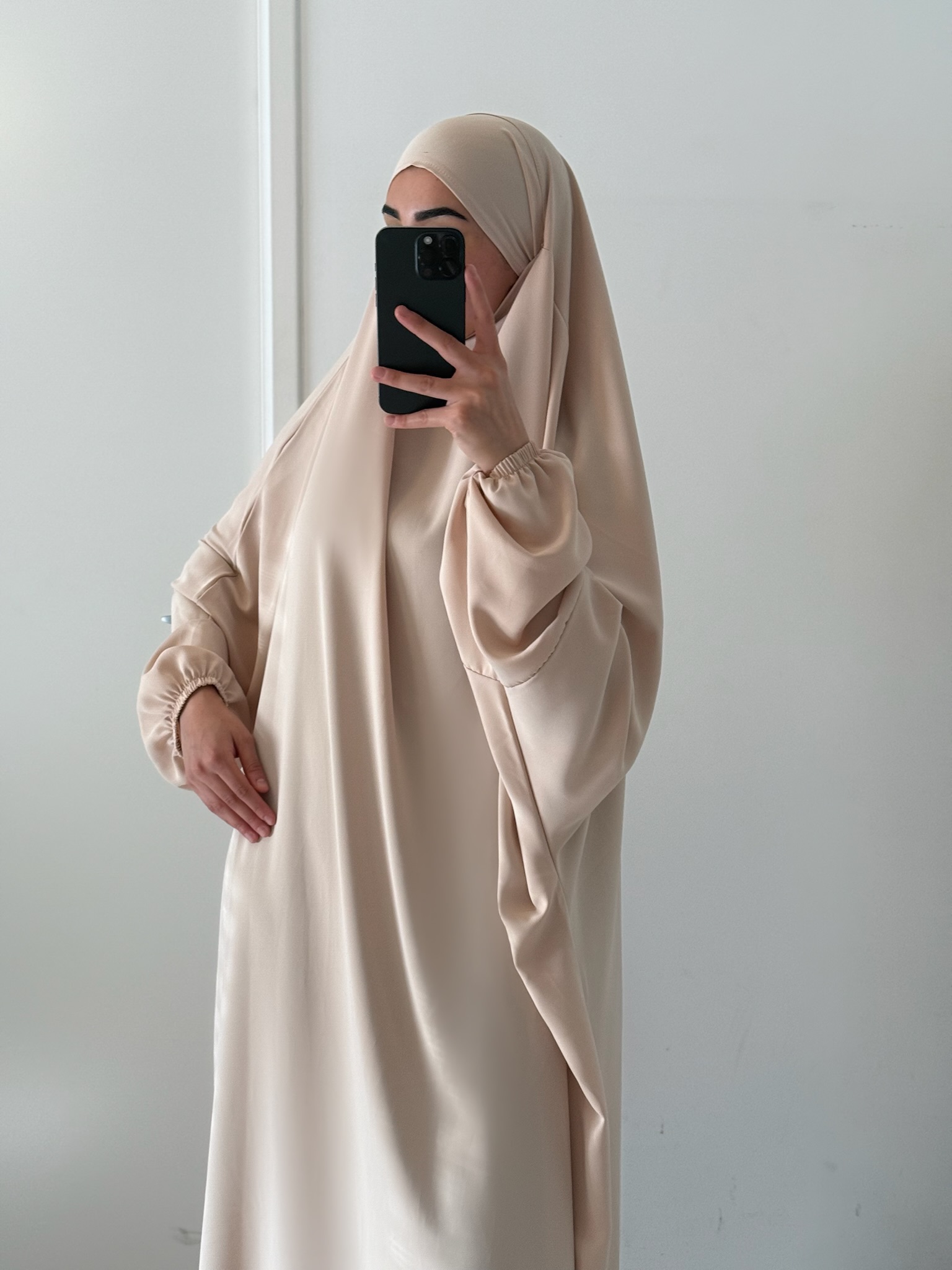 jilbab 1 piece beiga
