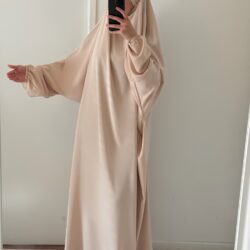 jilbab 1 piece beige