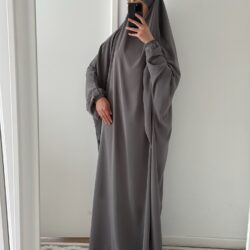 jilbab 1 piece griiis