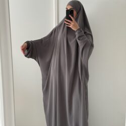 jilbab 1 piece griis
