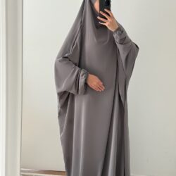 jilbab 1 piece griiss