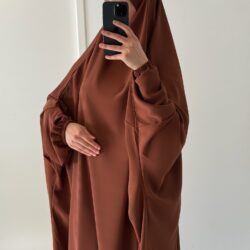 jilbab 1 piece marron clair