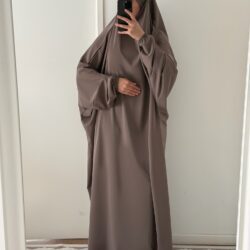 jilbab 1 piece taupe