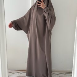 jilbab 1 piece taupe 2
