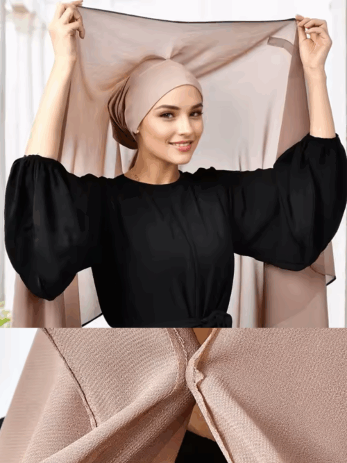 Hijab à aimant en mousseline, prix bradé qualité entrée de gamme