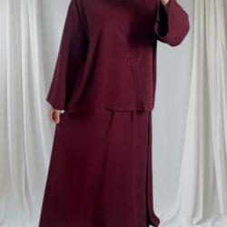 ensemble japandi mastour bordeaux