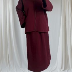 ensemble jupe bordeaux 1